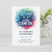 Jeu vidéo Invitation Anniversaire (Debout devant)