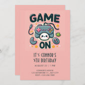 Jeu vidéo Invitation Anniversaire (Devant / Derrière)