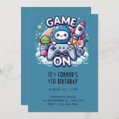 Jeu vidéo Invitation Anniversaire (Devant / Derrière)