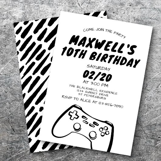 Jeu vidéo Invitation Anniversaire