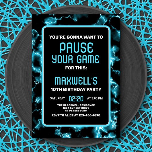 Jeu vidéo Invitation Anniversaire