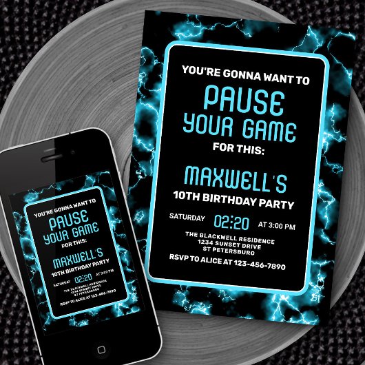 Jeu vidéo Invitation Anniversaire