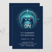 Jeu vidéo Invitation Anniversaire (Devant / Derrière)