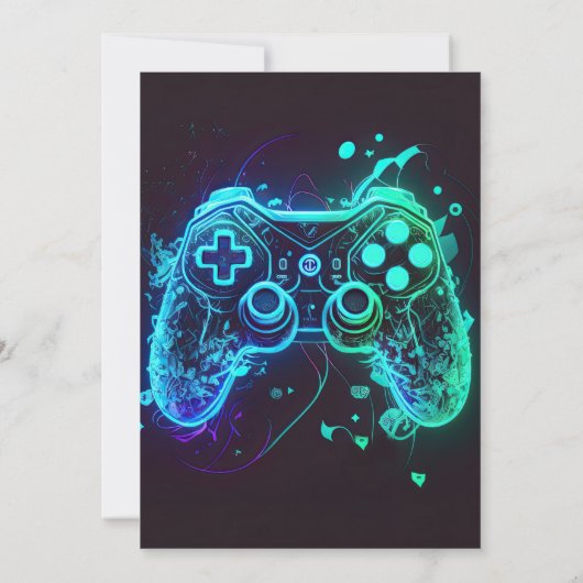 Jeu vidéo Invitation Anniversaire Arcade Invitatio (Dos)