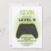 jeu vidéo invitation anniversaire, joueur (Devant)