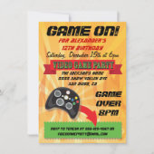 Jeu vidéo Invitations de fête d'anniversaire (Devant)