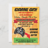 Jeu vidéo Invitations de fête d'anniversaire (Devant)