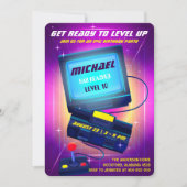 Jeu vidéo modifiable Invitation de fête d'annivers (Devant)