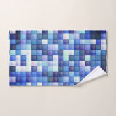 Jeu vidéo Pixels Carré bleu Motif (Serviette à main)