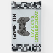 Jeu Vidéo Sur Bannière De Fête Anniversaire (Vertical)