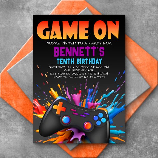 Jeu Vidéo Sur Invitation Anniversaire