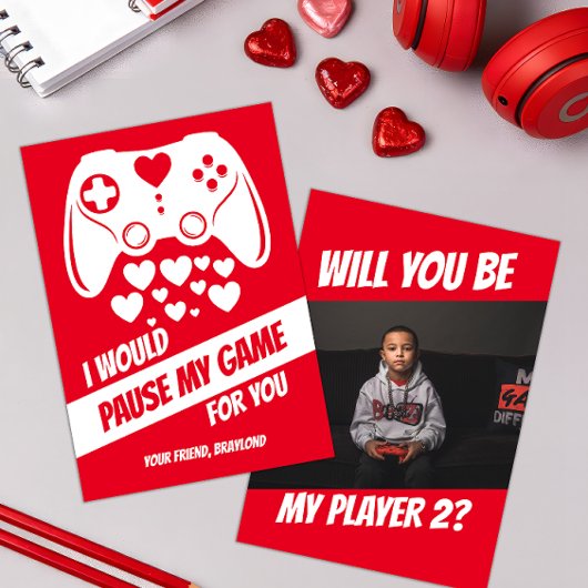 Jeu Vidéo Valentines Carte Jour