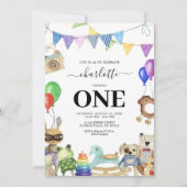 Jeu vintage Date Premier Anniversaire Invitation (Devant)