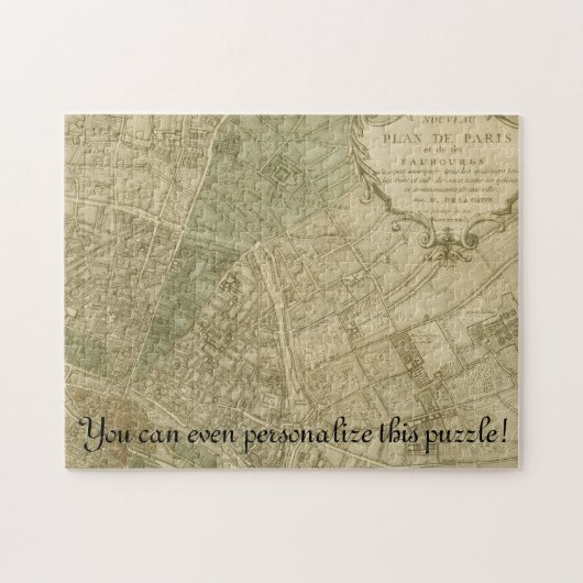 Jeu vintage de puzzle de collection de Paris (Horizontal)
