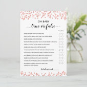 Jeu Vrai ou Faux avec la carte de Baby shower des (Debout devant)