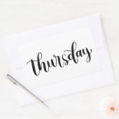Jeudi - Autocollant de calligraphie / lettrage (Enveloppe)