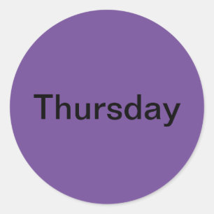 Jeudi Jour de la semaine Stickers violets