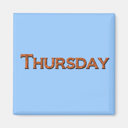 Jeudi Magnet d'aide à l'enseignement ou à la mémoi (Devant)