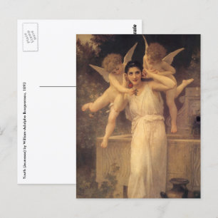 Jeugd door Bouguereau, Victoriaans Angels Portrait Briefkaart