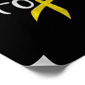 Jeugd Kanker Bewustzijn Geel Lint Hoop Poster (Hoek)