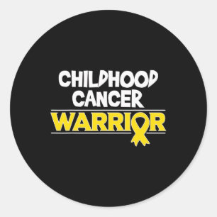 Jeugd Kanker Gift Gold Awareness Lint Ronde Sticker