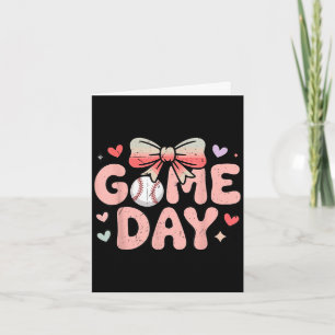 Jeugd meisje honkbal zus peuter schattig spel dag kaart