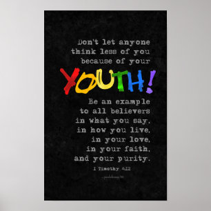 Jeugd (Schrift: 1 Timothy 4:12) Poster