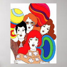 Jeugd van de jaren zestig, vintage popart