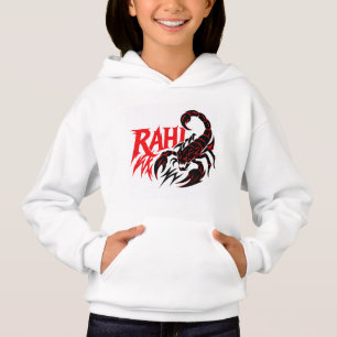 Jeugdhoodie met een gewaagd schorpioenontwerp