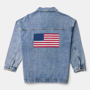 Jeugdjas voor vrouwen, USA-vlag (Jacket) Denim Jacket