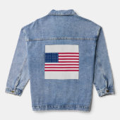 Jeugdjas voor vrouwen, USA-vlag (Jacket) Denim Jacket (Achterkant)