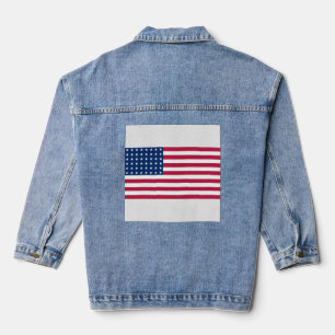 Jeugdjas voor vrouwen, USA-vlag (Jacket) Denim Jacket