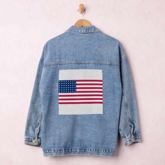 Jeugdjas voor vrouwen, USA-vlag (Jacket) Denim Jacket (Hangar)
