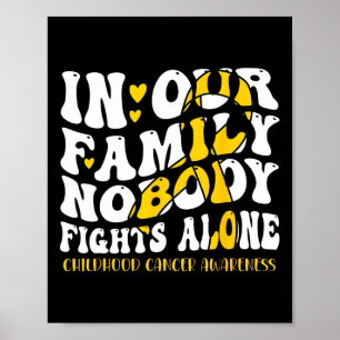 Jeugdkankerbewustwording Maand Ondersteuning Famil Poster