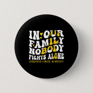 Jeugdkankerbewustwording Maand Ondersteuning Famil Ronde Button 5,7 Cm