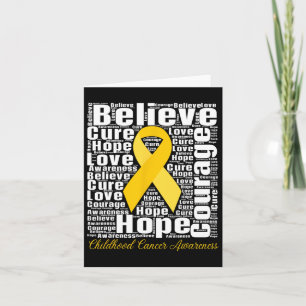 Jeugdkankerbewustzijnsmaand Believe Hope Cour Kaart