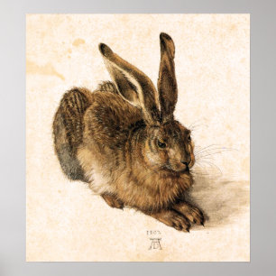 Jeune affiche de lièvres d'Albrecht Durer