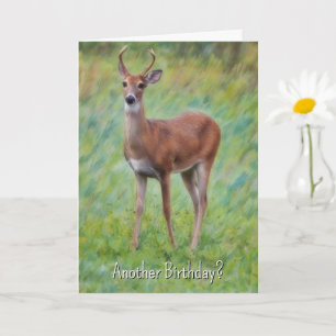 Jeune Anniversaire Cerf Nature Amusante Pun Carte 