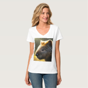 Jeune Australien Wombat, Femme Vneck Tshirt