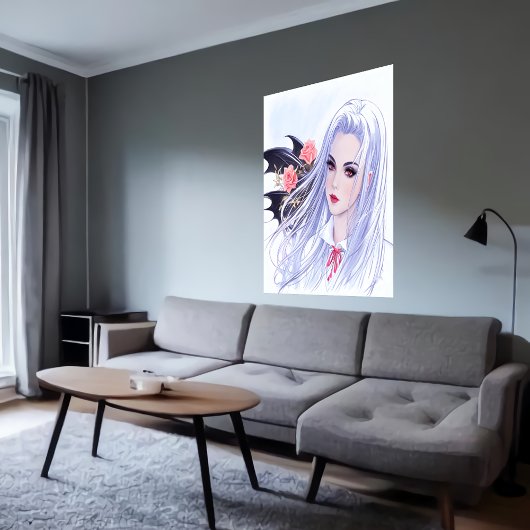 Jeune belle dame | AI Art Poster