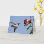 Jeune carte de voeux de Hummer (Fleur jaune)