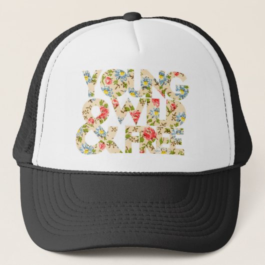 Jeune casquette floral sauvage et libre (Devant)