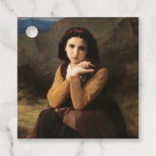Jeune femme door Bouguereau Bedankjes Labels