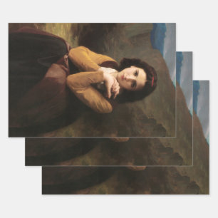 Jeune Femme door Bouguereau Inpakpapier Vel