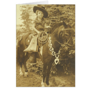 Jeune Femme Occidentale vintage À Cheval