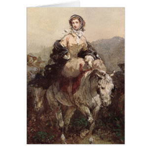 Jeune femme sur un cheval