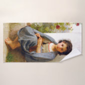 Jeune fille au tricot, Bouguereau (Serviette de bain)
