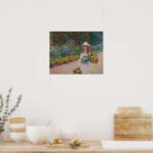 Jeune fille dans le jardin de Giverny, 1888 Poster (Keuken)