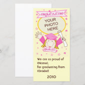 Jeune fille de la maternelle / Carte photo préscol (Devant / Derrière)