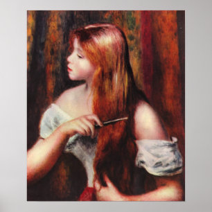 Jeune fille de Renoir peignant son affiche de